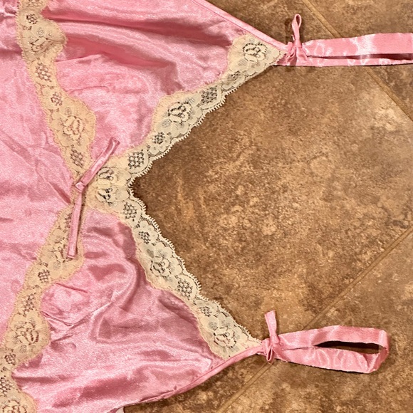 Robert Louis Pink Asymmetrical Dress Satin & Lace dress Y2K Fairycore Coquette - Picture 3 of 11